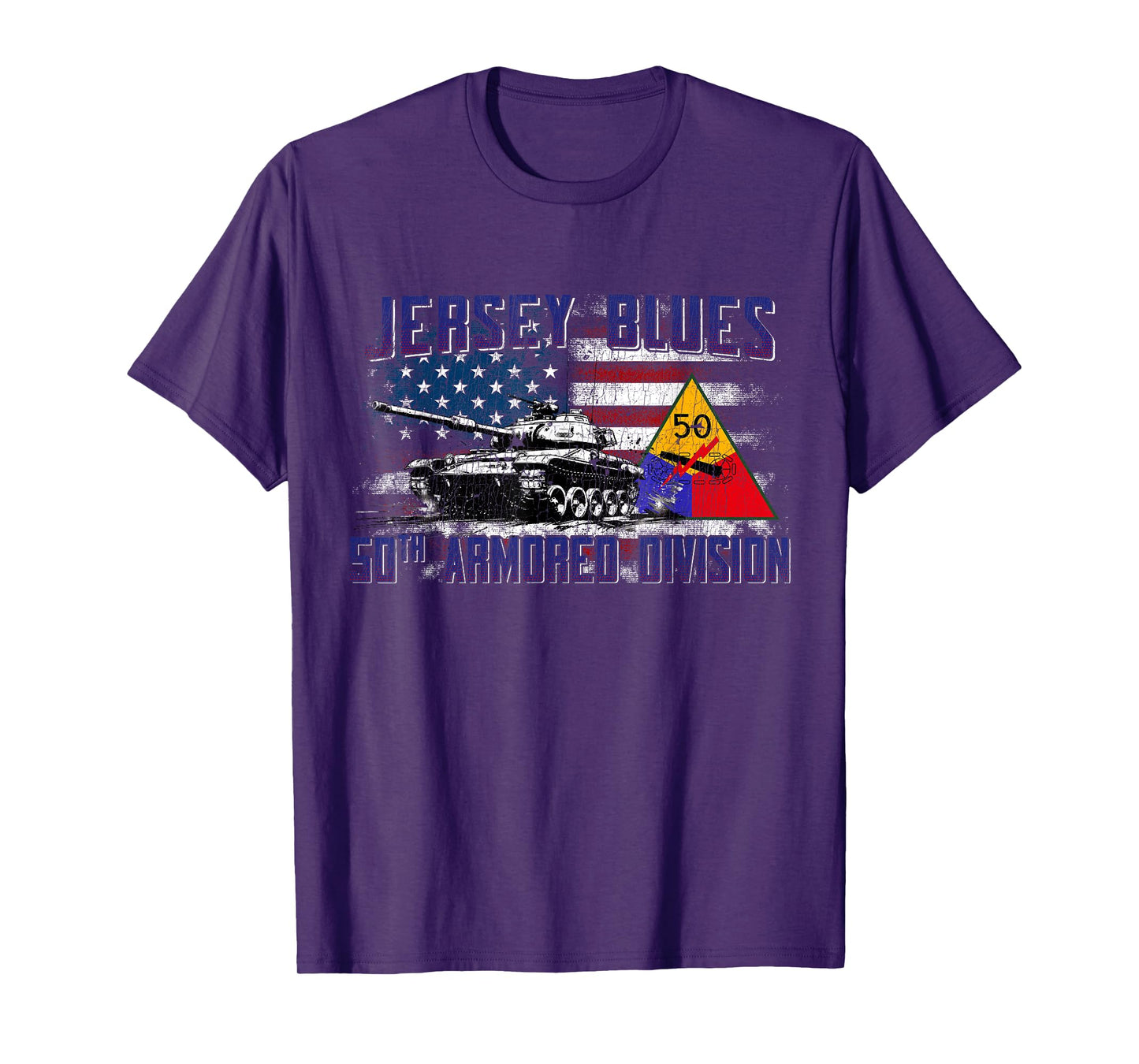 Veteran 50th Armored Division Jersey Blues Vintage Gifts T-Shirt