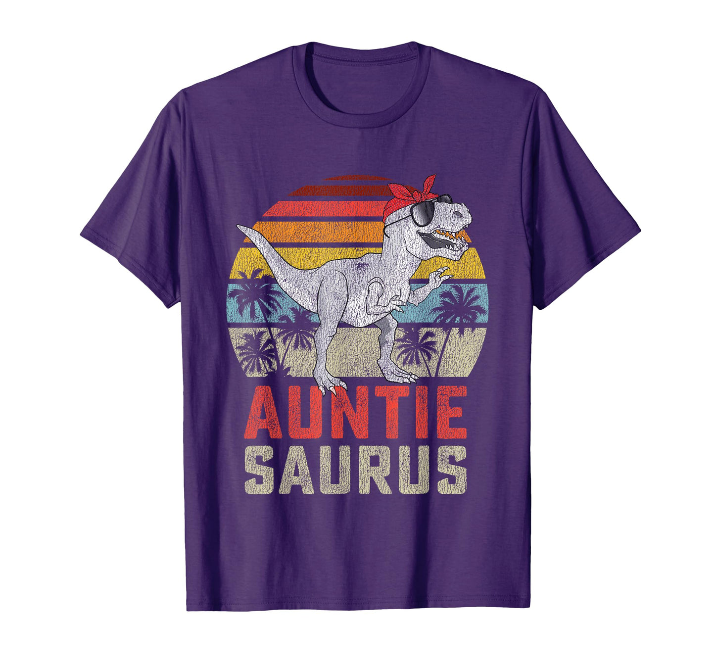 Auntiesaurus T Rex Dinosaur Auntie Saurus Family Matching T-Shirt