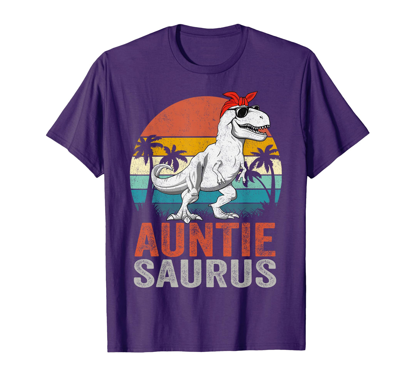 Auntiesaurus T Rex Dinosaur Auntie Saurus Family Matching T-Shirt