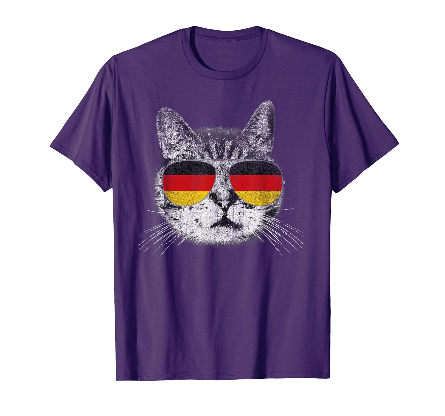 Germany German - Flag Cat Vintage Men Women Graphic Cool T-Shirt