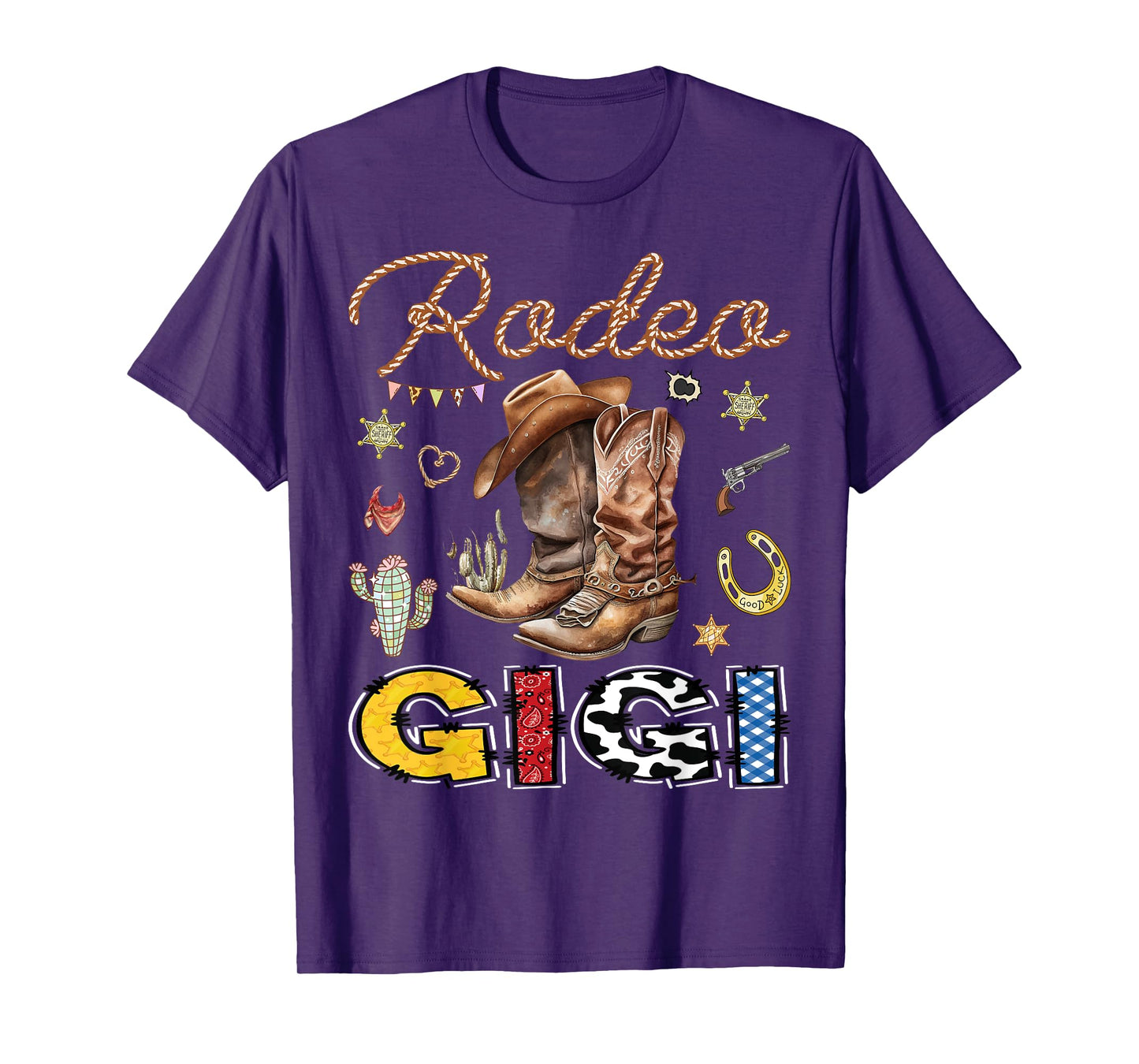 Rodeo Gigi Western Cowboy Birthday Matching Family T-Shirt