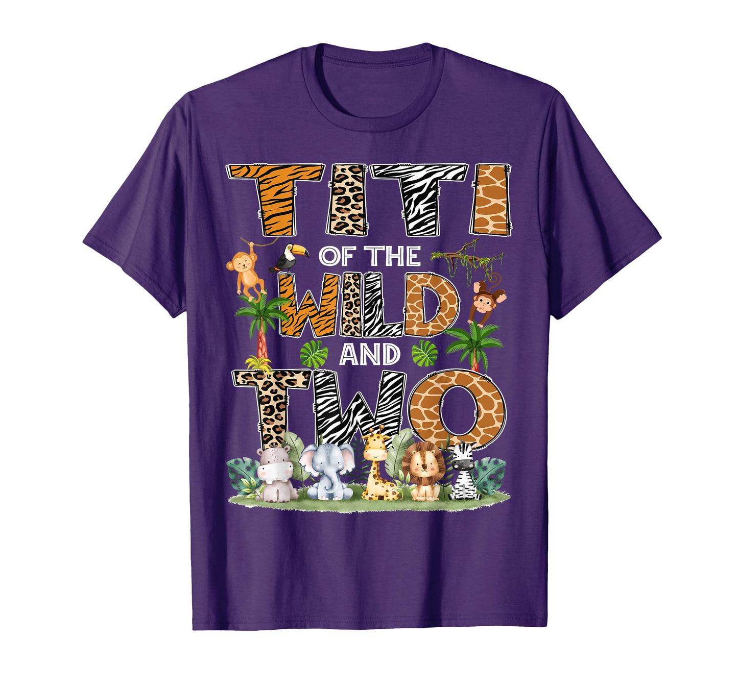 Titi Of The Wild And Two Zoo Safari Jungle Birthday T-Shirt