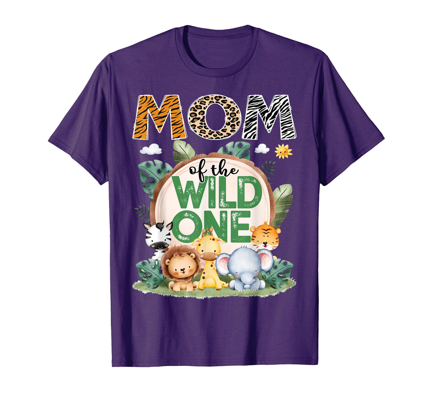Mom Of The Wild One Safari Jungle 1St Birthday Party T-Shirt