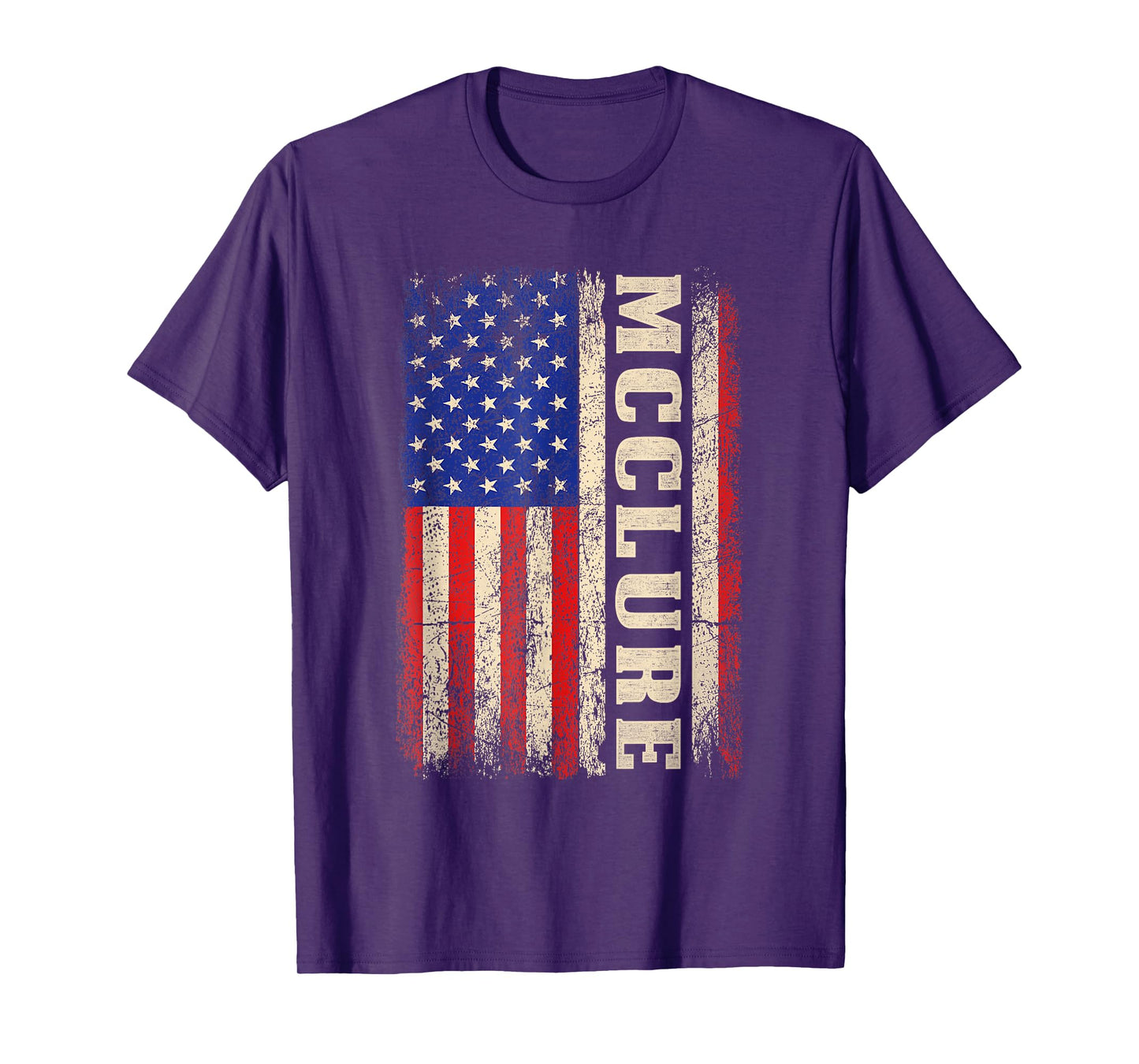 MCCLURE Last Name Shirt MCCLURE Name American Flag T-Shirt
