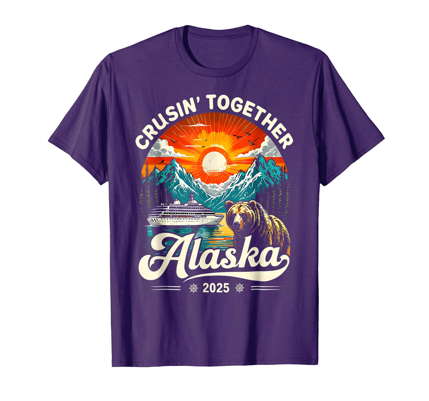 Cruisin Together Alaska 2025 Cruise Family Trip T-Shirt