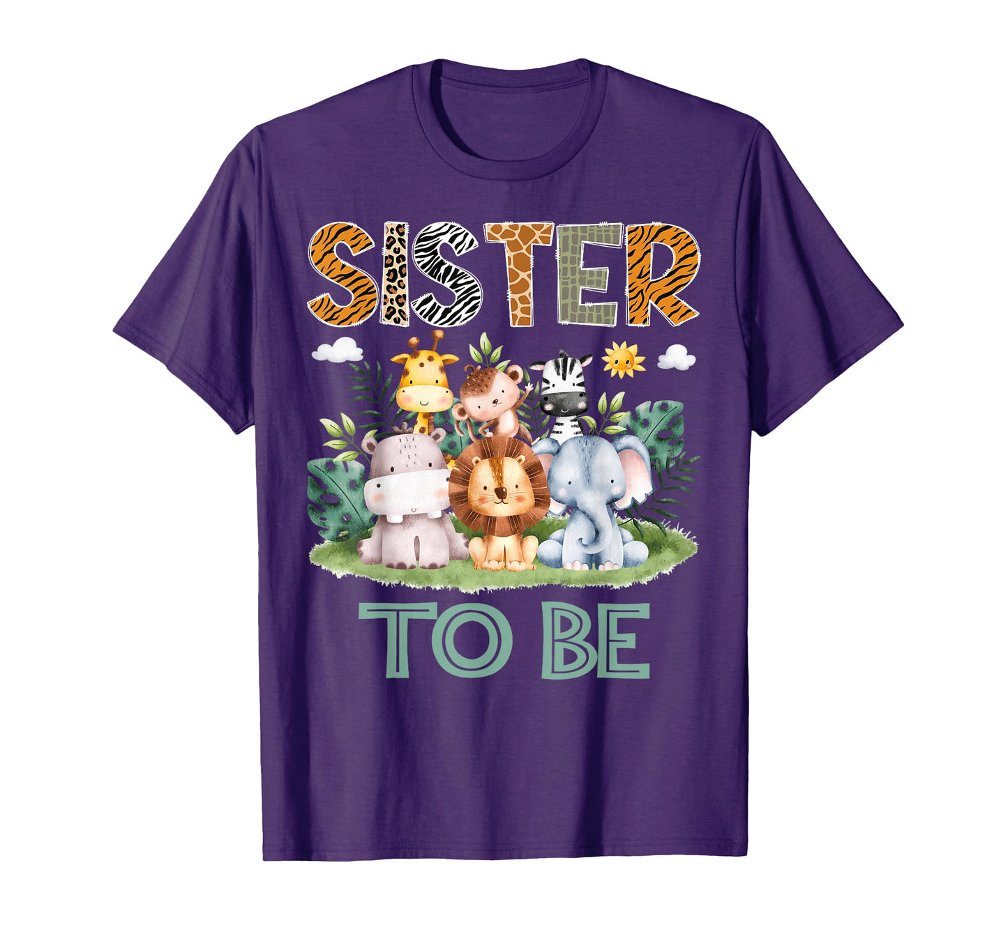 Soon To Be Sister Safari Jungle Animal Gender Reveal T-Shirt