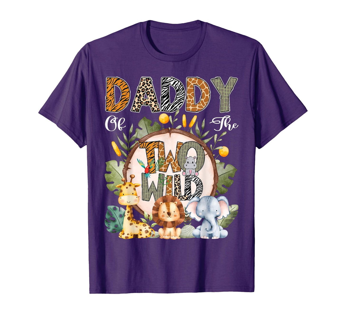 Daddy Of The Two Wild Animal Safari 2Nd Birthday Party T-Shirt