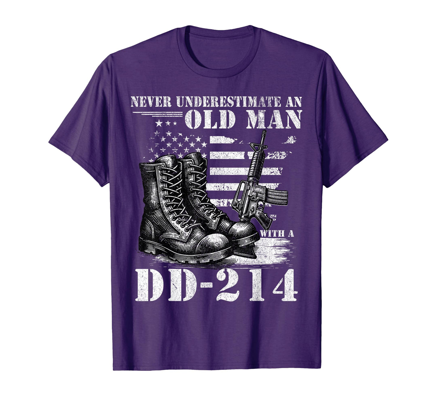 DD 214 Alumni Never Underestimate An Old Man With A DD-214 T-Shirt