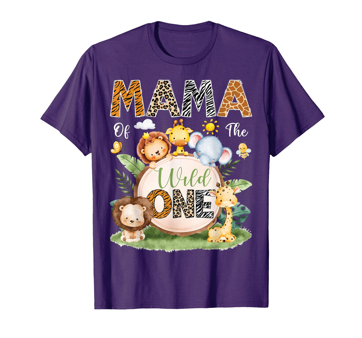 Mama Of The Wild One 1St Birthday Boy Safari Jungle T-Shirt