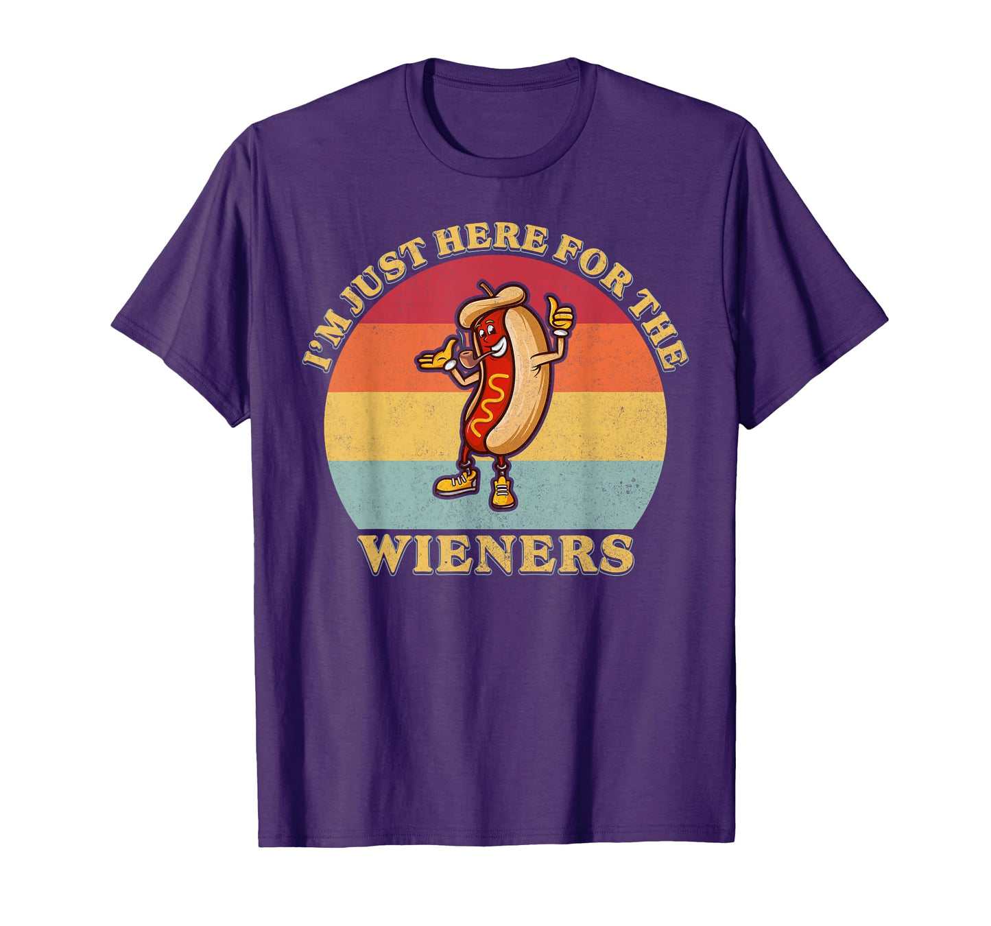 Im Just Here for The Weiners 4th of July Funny Hot Dog Gifts T-Shirt