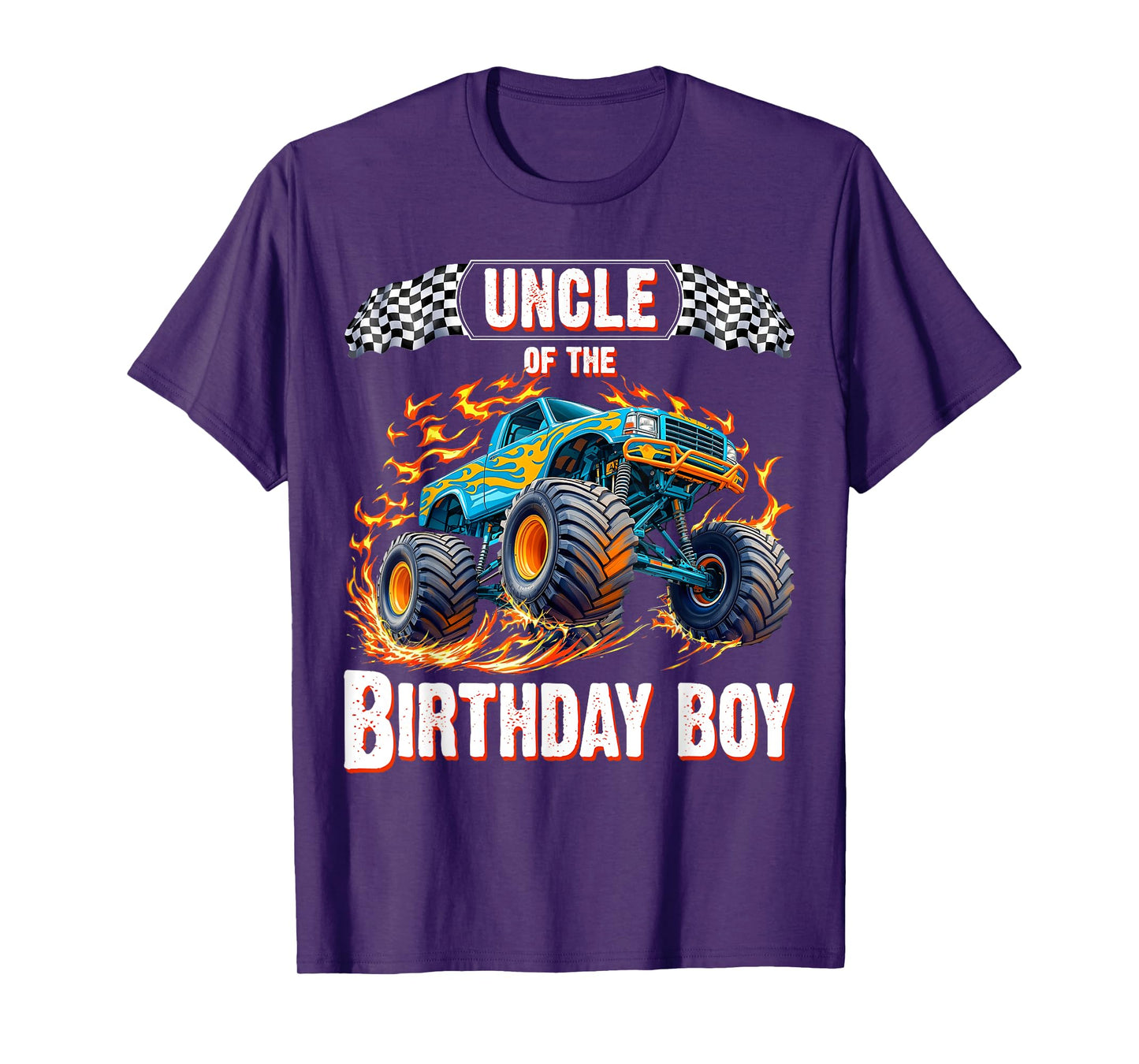 Uncle of the Birthday Boy Monster Truck Birthday T-Shirt