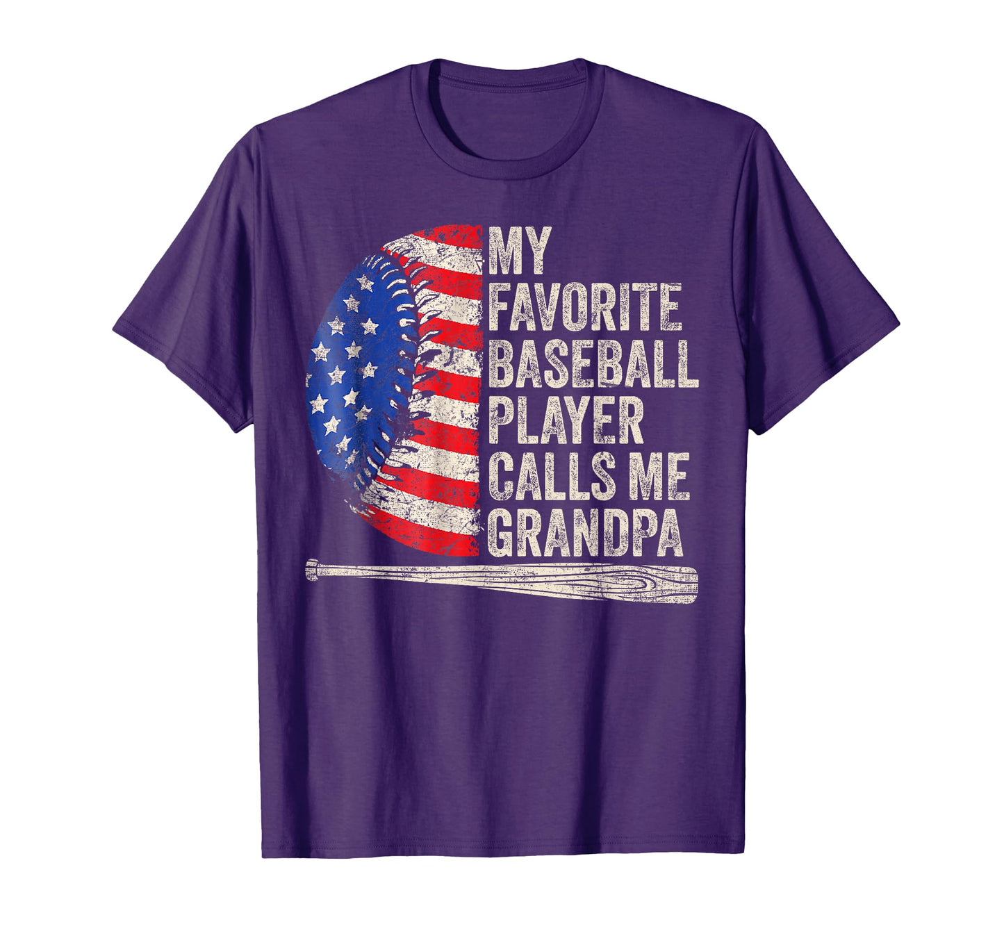 My Favorite Baseball Player Calls Me Grandpa Father's Day T-Shirt