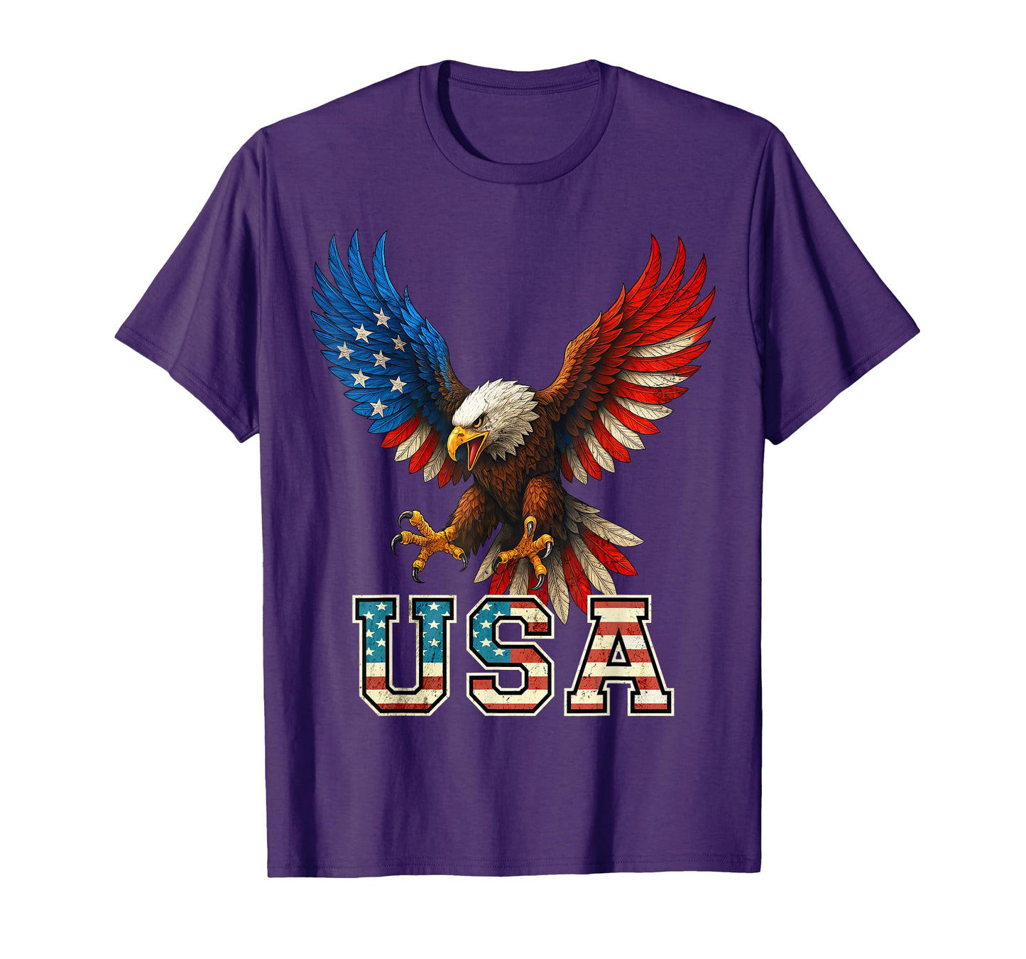 Bald Eagle USA 4th of July American Flag Patriotic T-Shirt