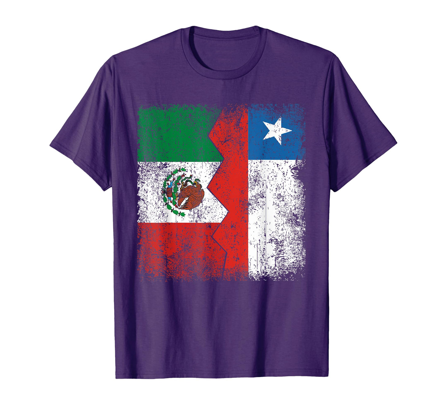 Chilean Roots | Half Mexican Flags | Mexico Chile Vintage T-Shirt