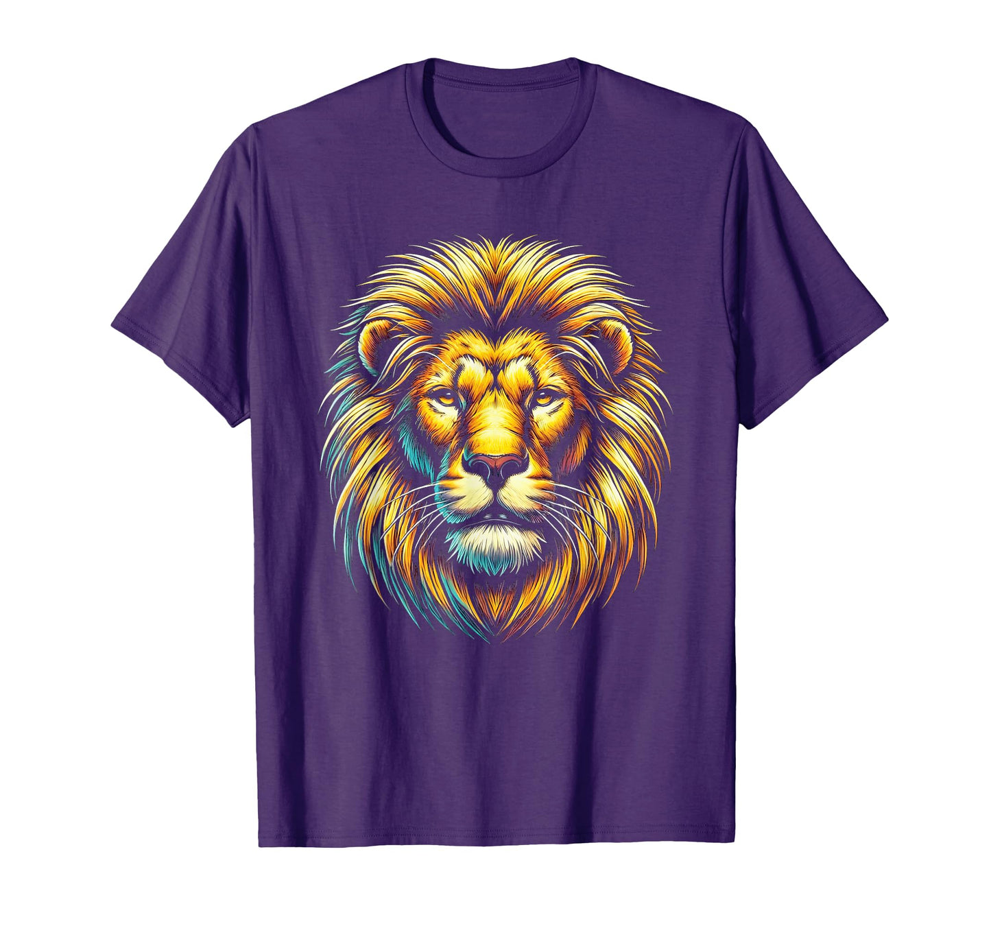 Gift for Lion Lovers Men Women Kids Calm Relaxed Lion Face T-Shirt