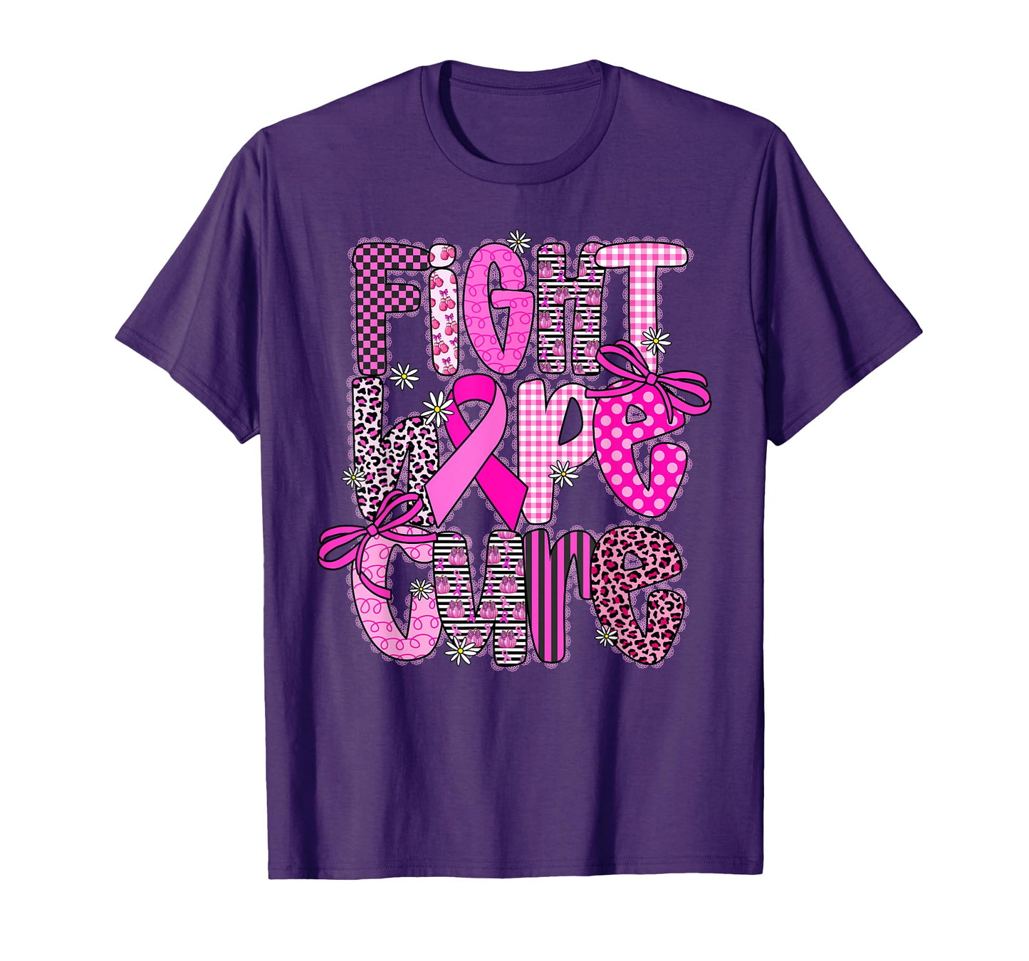 Fight Hope Cure in October We Wear Pink Breast Cancer T-Shirt