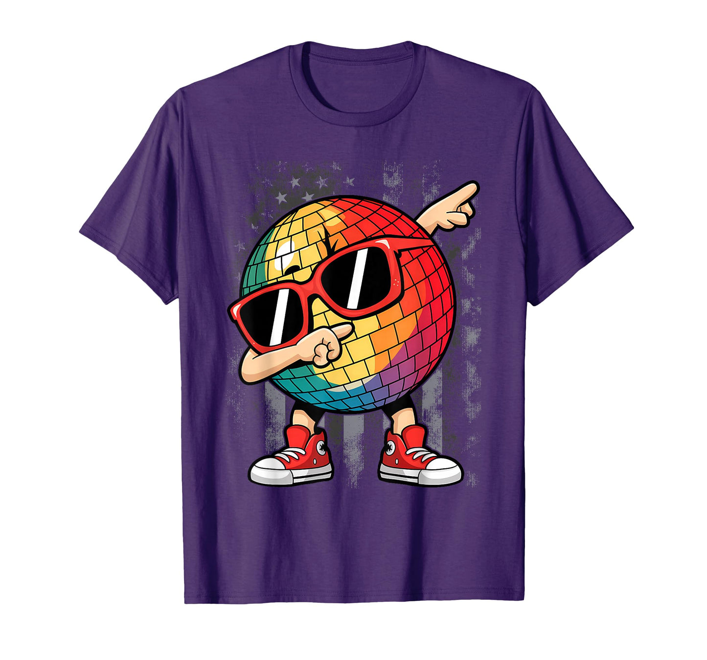 Retro Disco Ball Dabbing 70s Nightclub Dance Party Costume T-Shirt