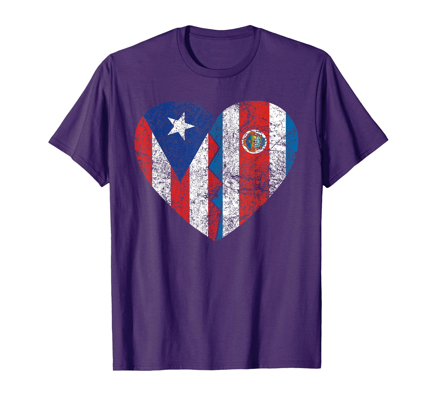 Costa Rican Puerto Rican Flags | Puerto Rico Costa Rica T-Shirt
