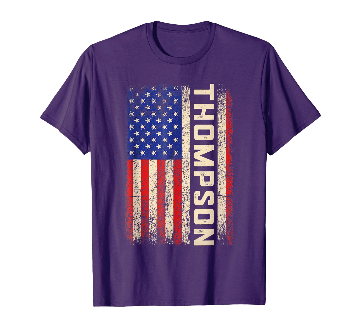 Thompson Last Name Shirt Thompson Name American Flag T-Shirt for Women Kids Men