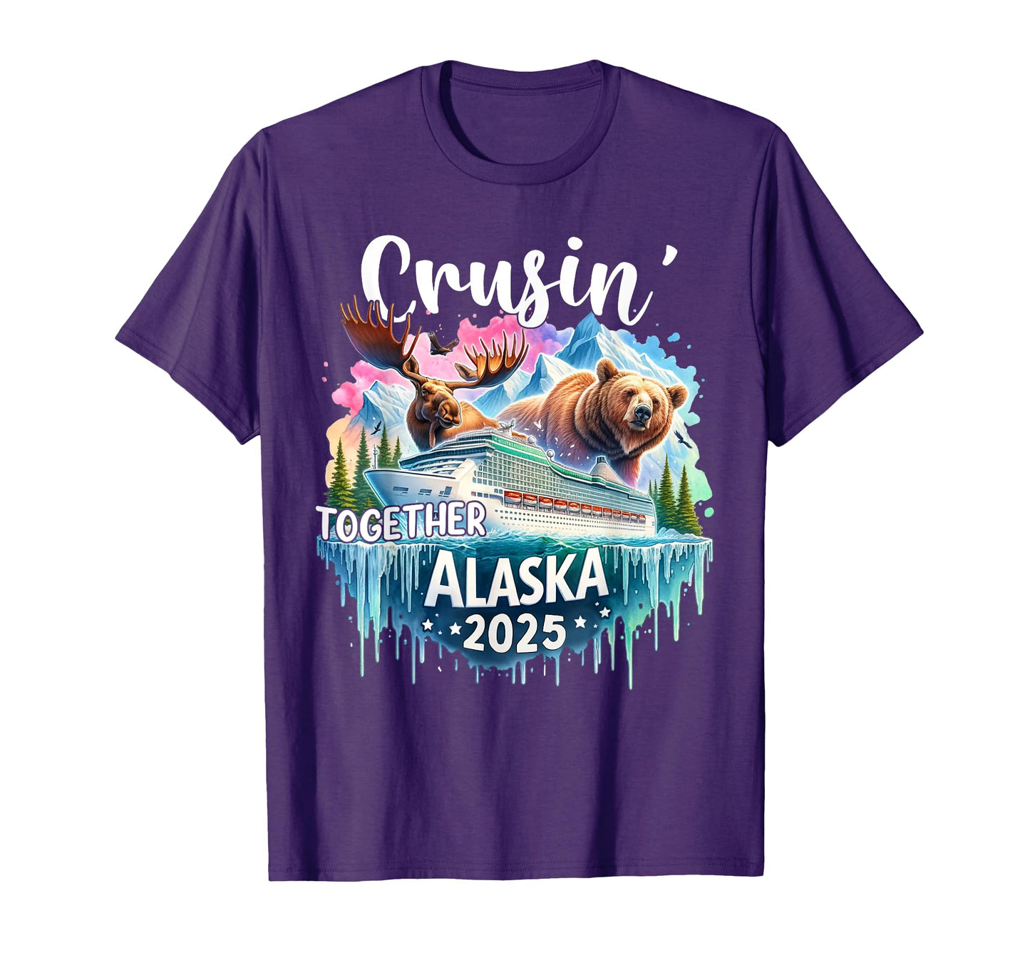 Cruisin Together Alaska 2025 Family Friend Alaska Cruise T-Shirt