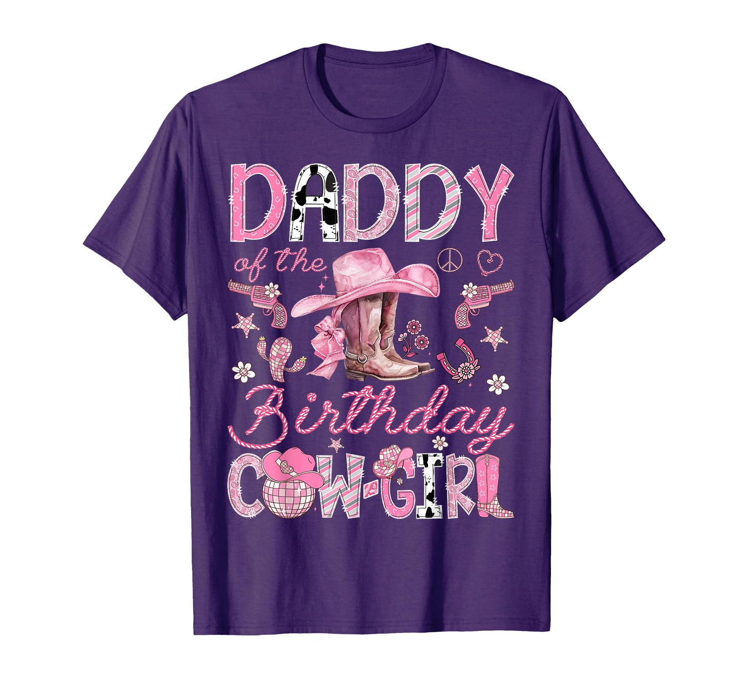 Daddy Of The Birthday CowGirl Coquette Rodeo Daddy T-Shirt