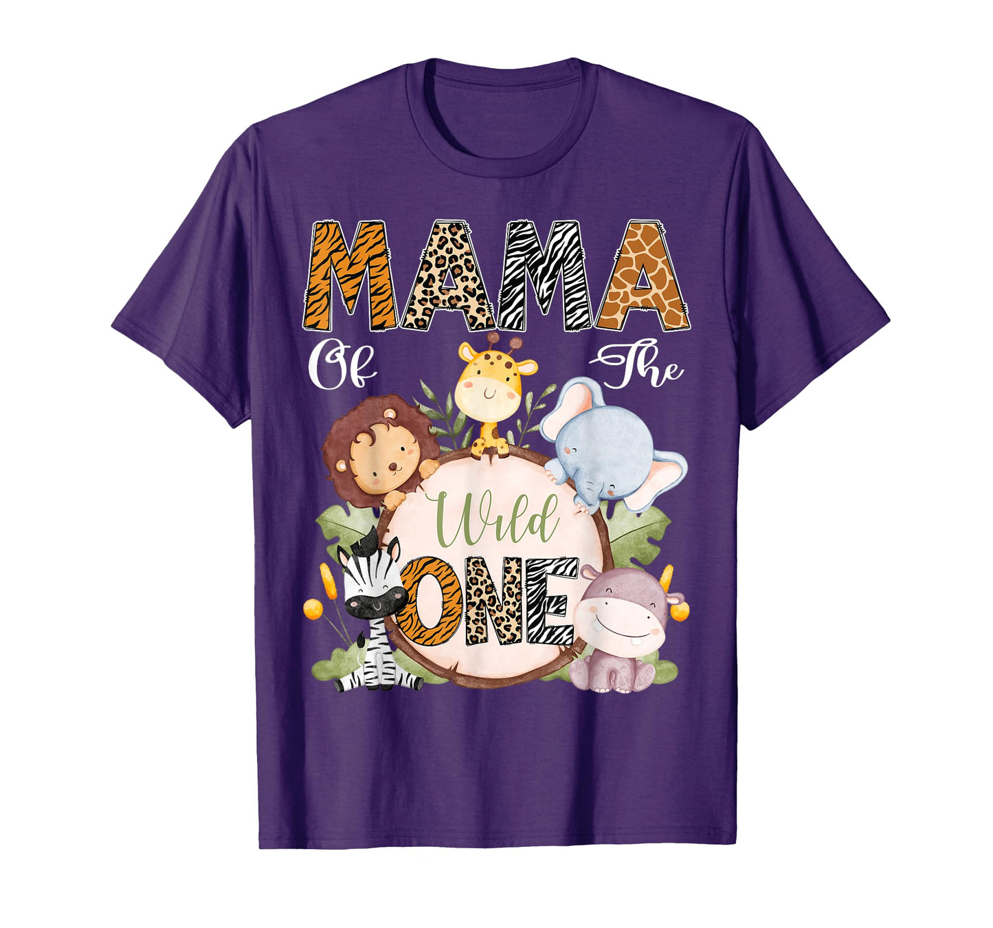Mama Of The Wild One 1St Birthday Safari Woodland T-Shirt
