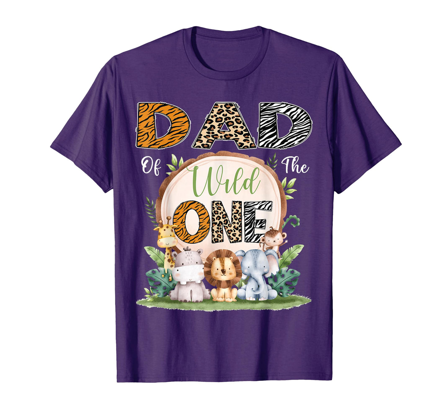 Dad Of The Wild One First Birthday Safari Woodland T-Shirt