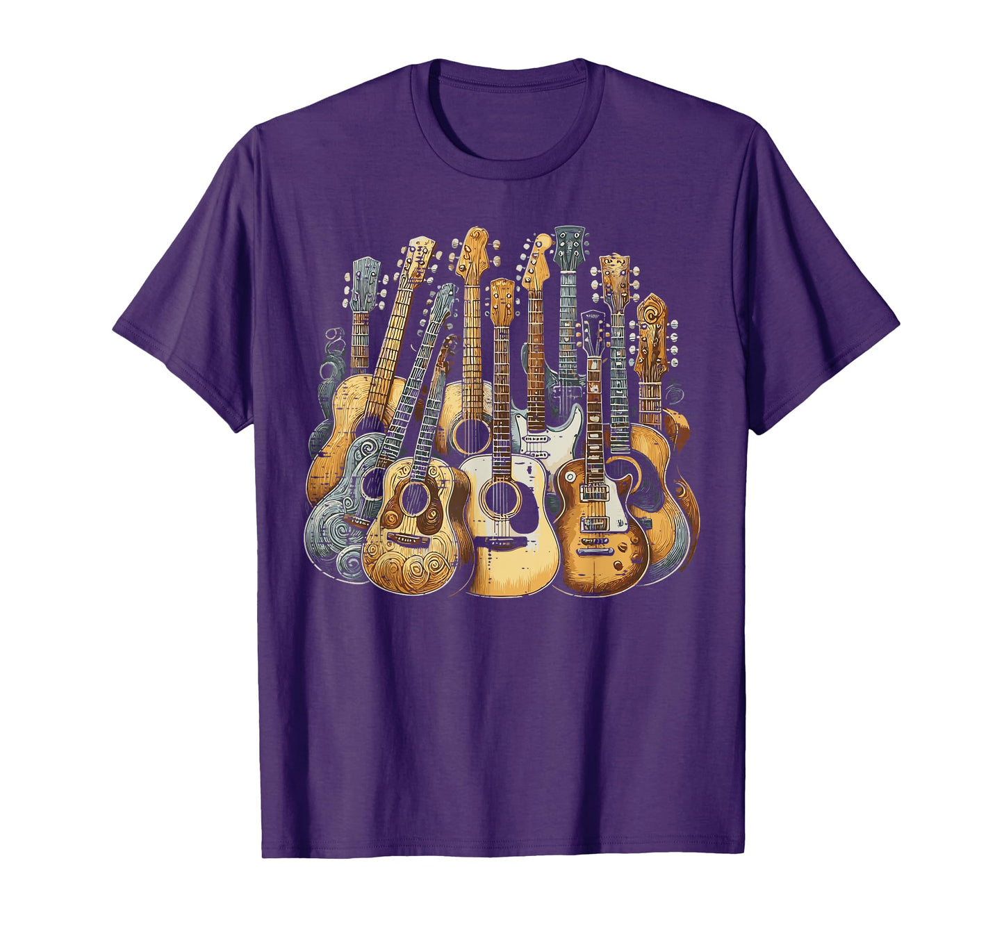 Rocker Guitars Guitarist Player Rock Musician Men Boys Kids T-Shirt