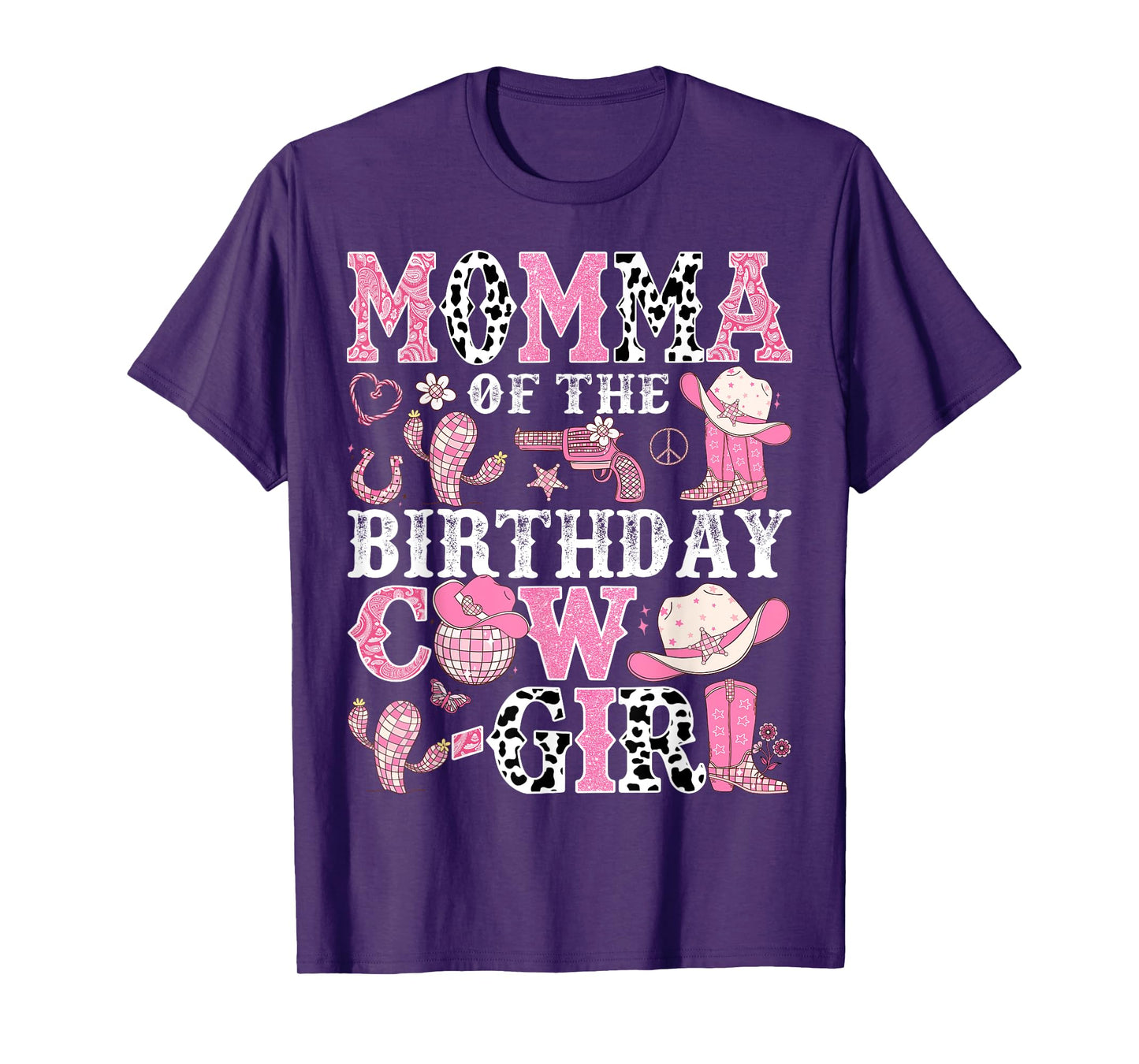 Momma Of The Birthday Cow-Girl Rodeo CowGirl Birthday T-Shirt