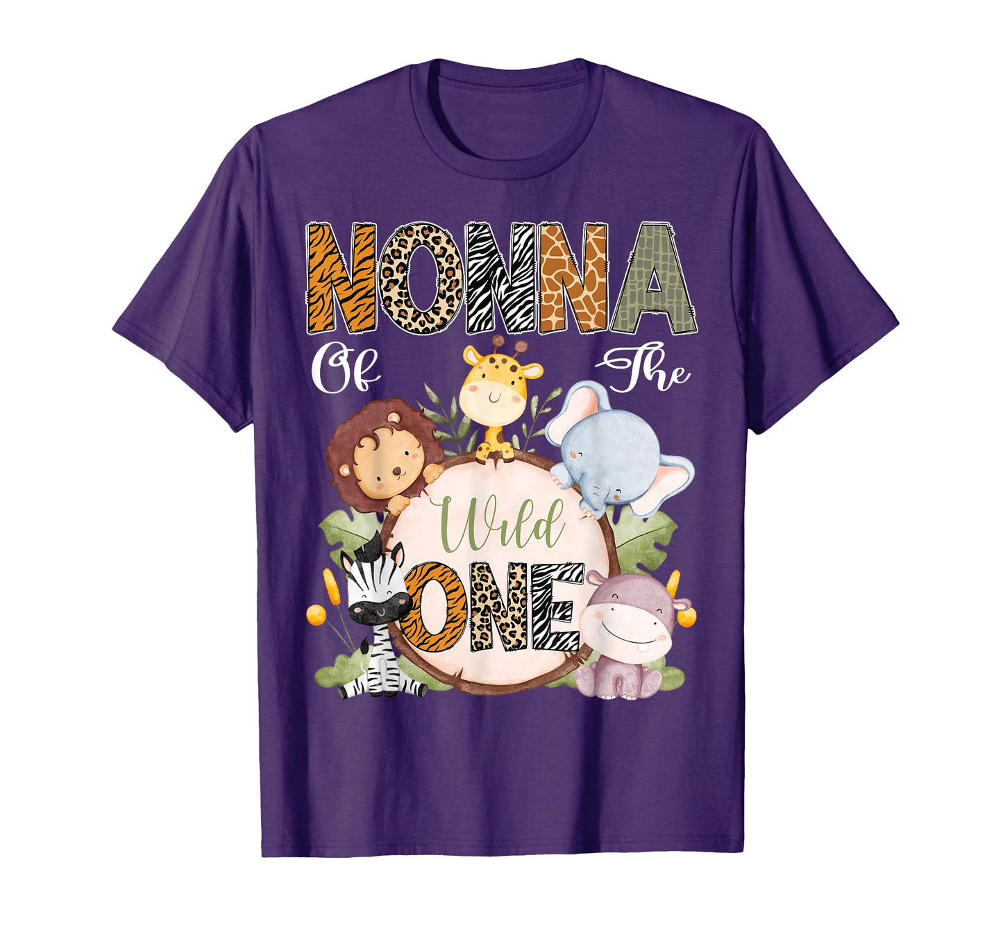 Nonna Of The Wild One 1St Birthday Safari Woodland T-Shirt