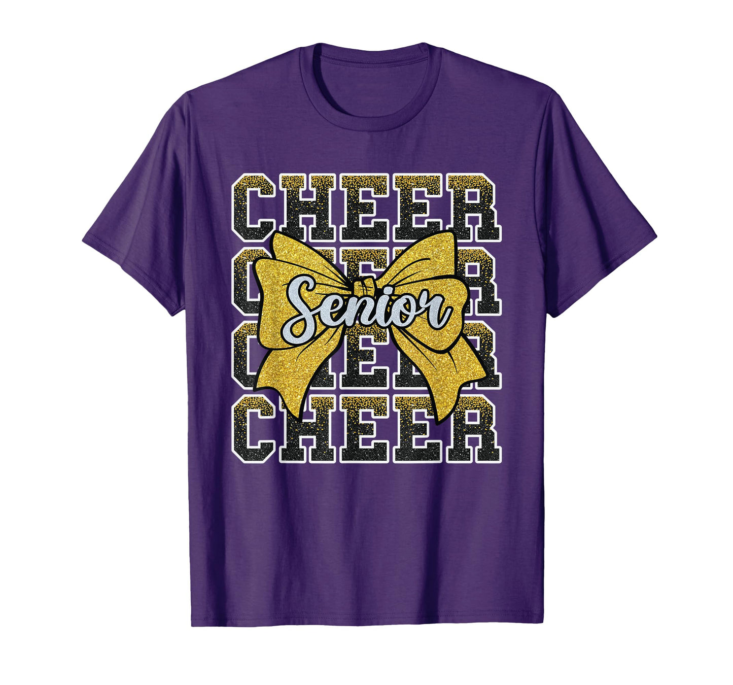 Yellow Cheer Senior 2025 Class Cheerleading Graduation Day T-Shirt