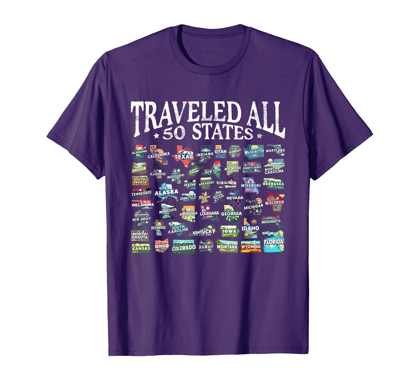 Traveled All 50 States Achievement Fifty Club T-Shirt