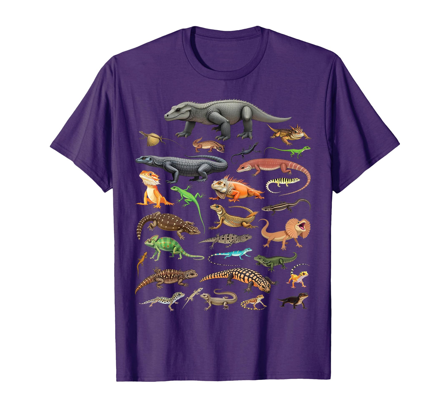 Types Of Lizards Educational Herpetologist Boys Girls Kids T-Shirt