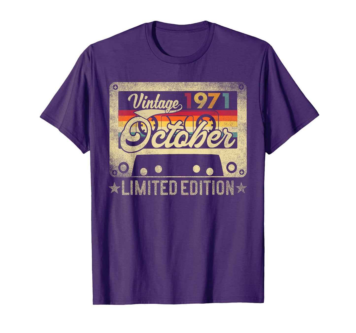 Retro - October 1971 54th Birthday 54 Years Old - Men Women T-Shirt