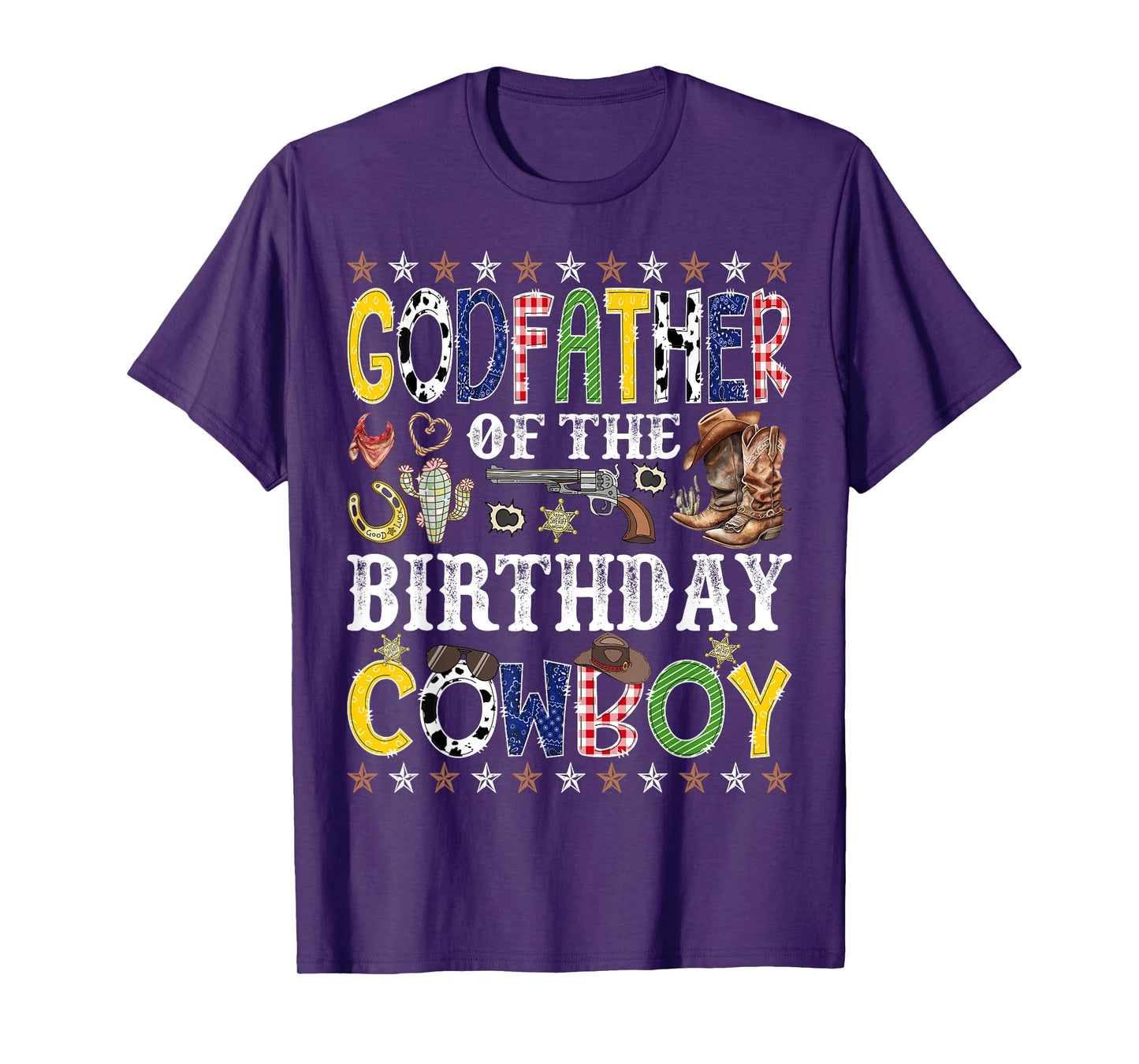 GodFather Of The Birthday Cowboy Western Rodeo GodFather T-Shirt