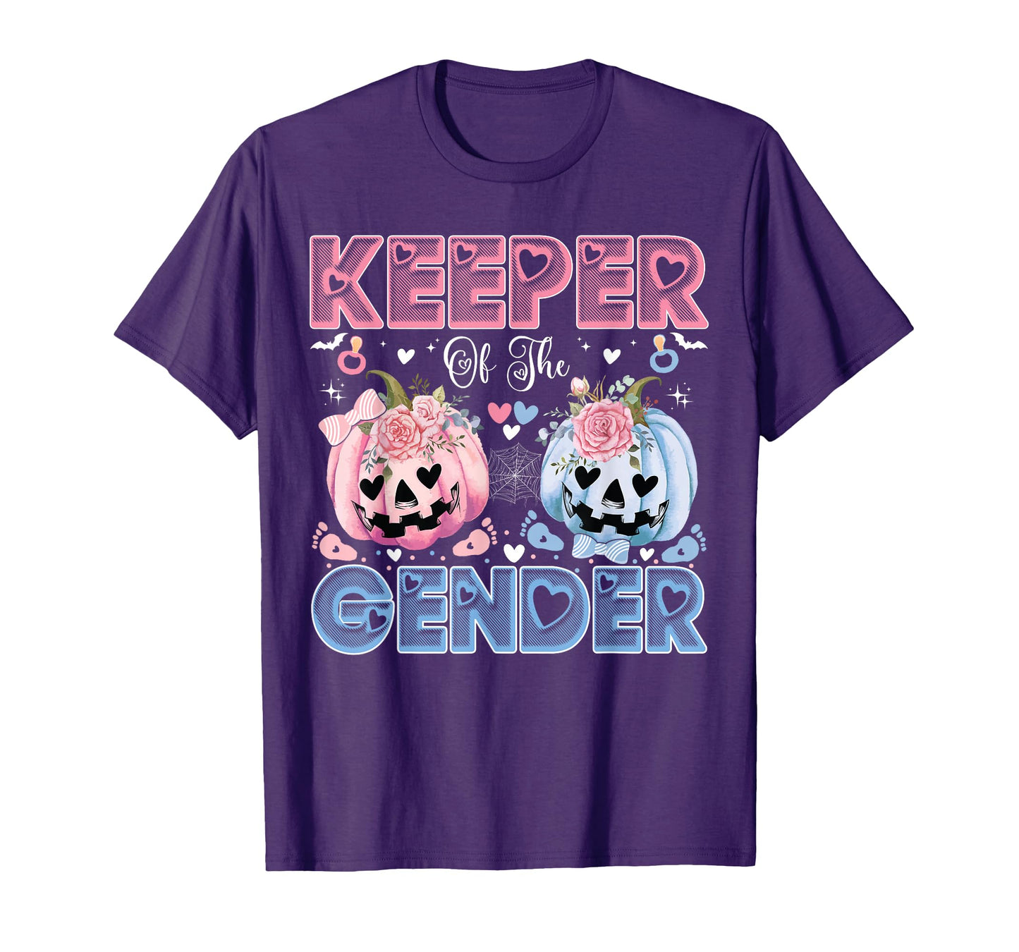 Keeper Of The Gender Pumpkin Halloween Baby Gender Reveal T-Shirt