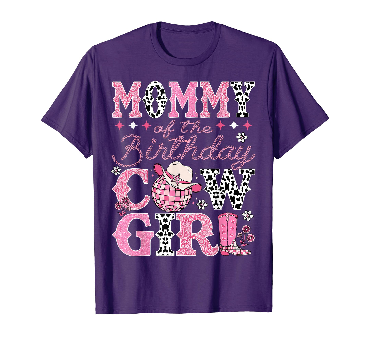 Mommy Of The Birthday CowGirl Rodeo Mommy Bday Party T-Shirt