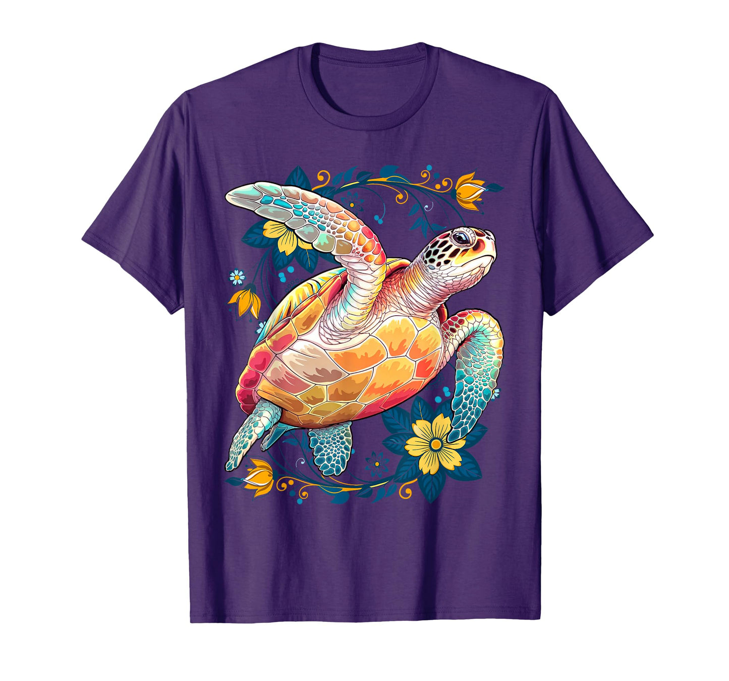 Sea Turtle Beach Lover Ocean Animal Graphic Novelty Womens T-Shirt