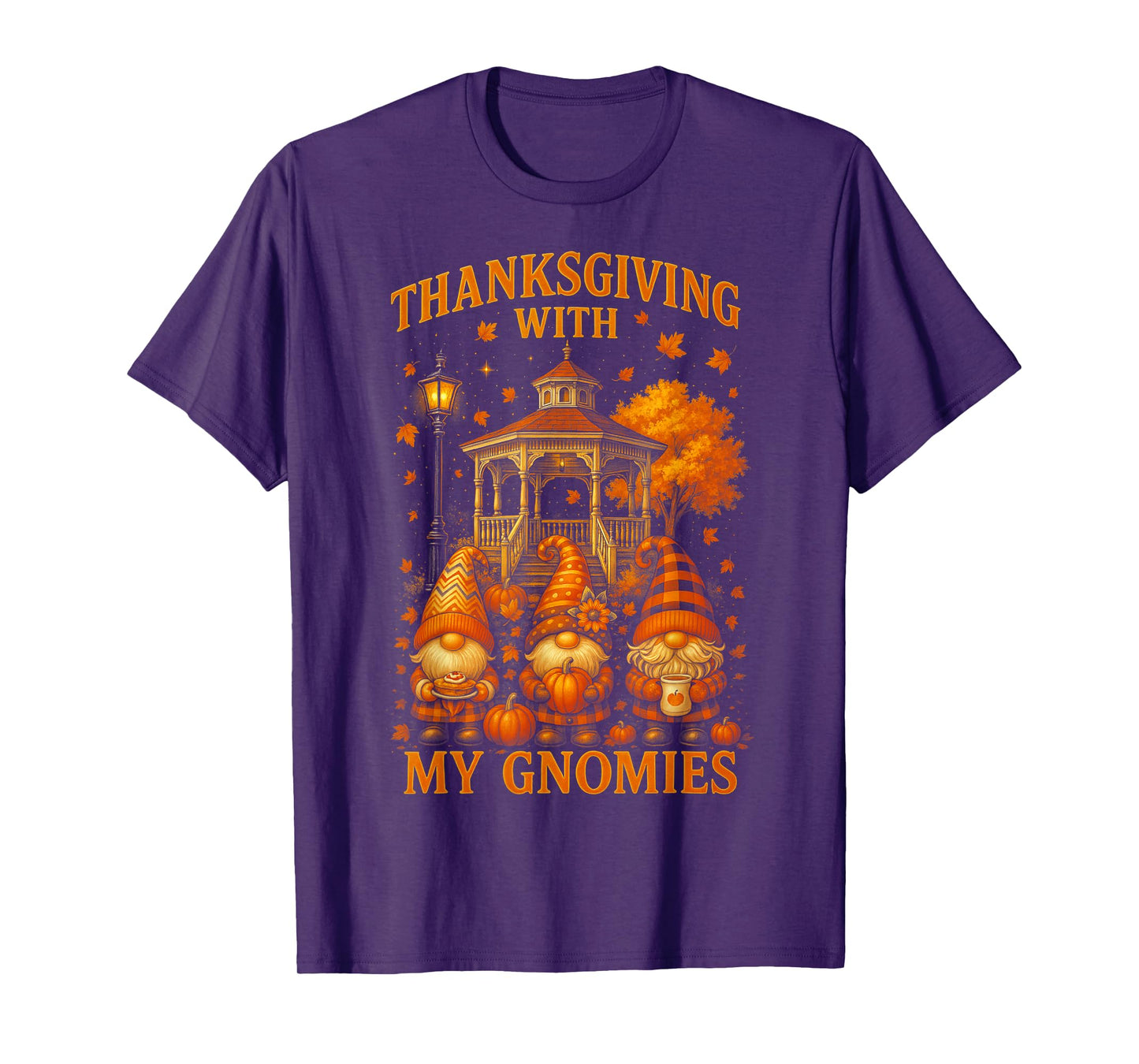 HUGvyn Thanksgiving with My Gnomies Fall Autumn Gnome Family T-Shirt
