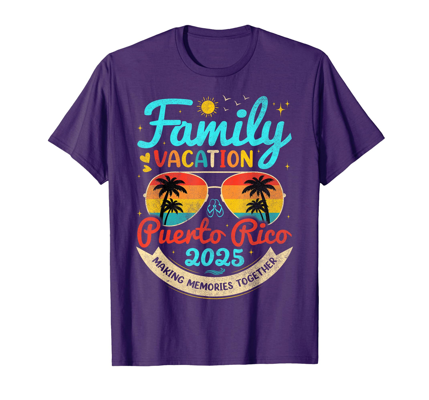 Vintage Family Vacation Puerto Rico 2025 Puerto Rico Beach T-Shirt