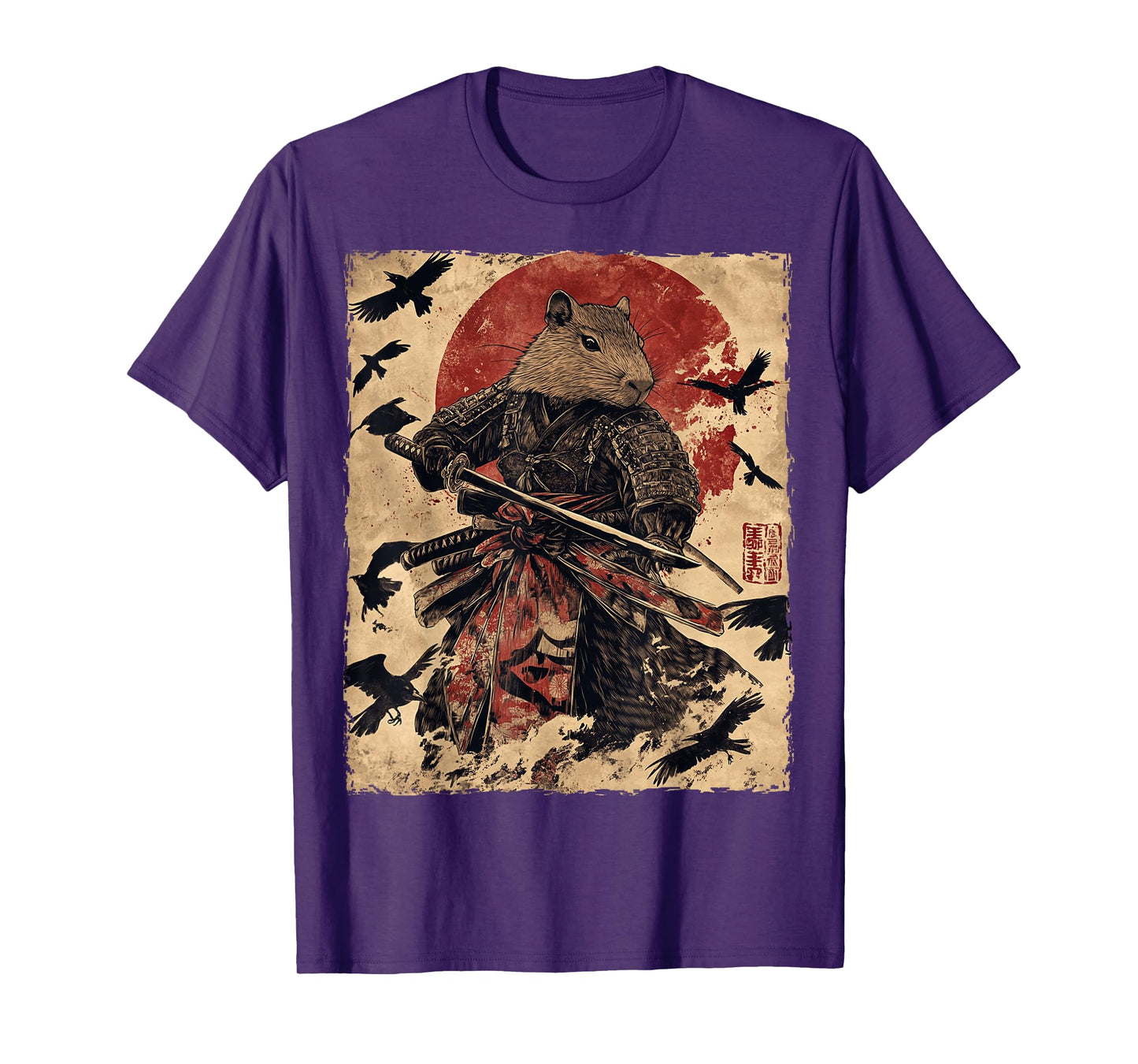 Capybara Samurai Graphic Japanese Warrior Anime T-Shirt