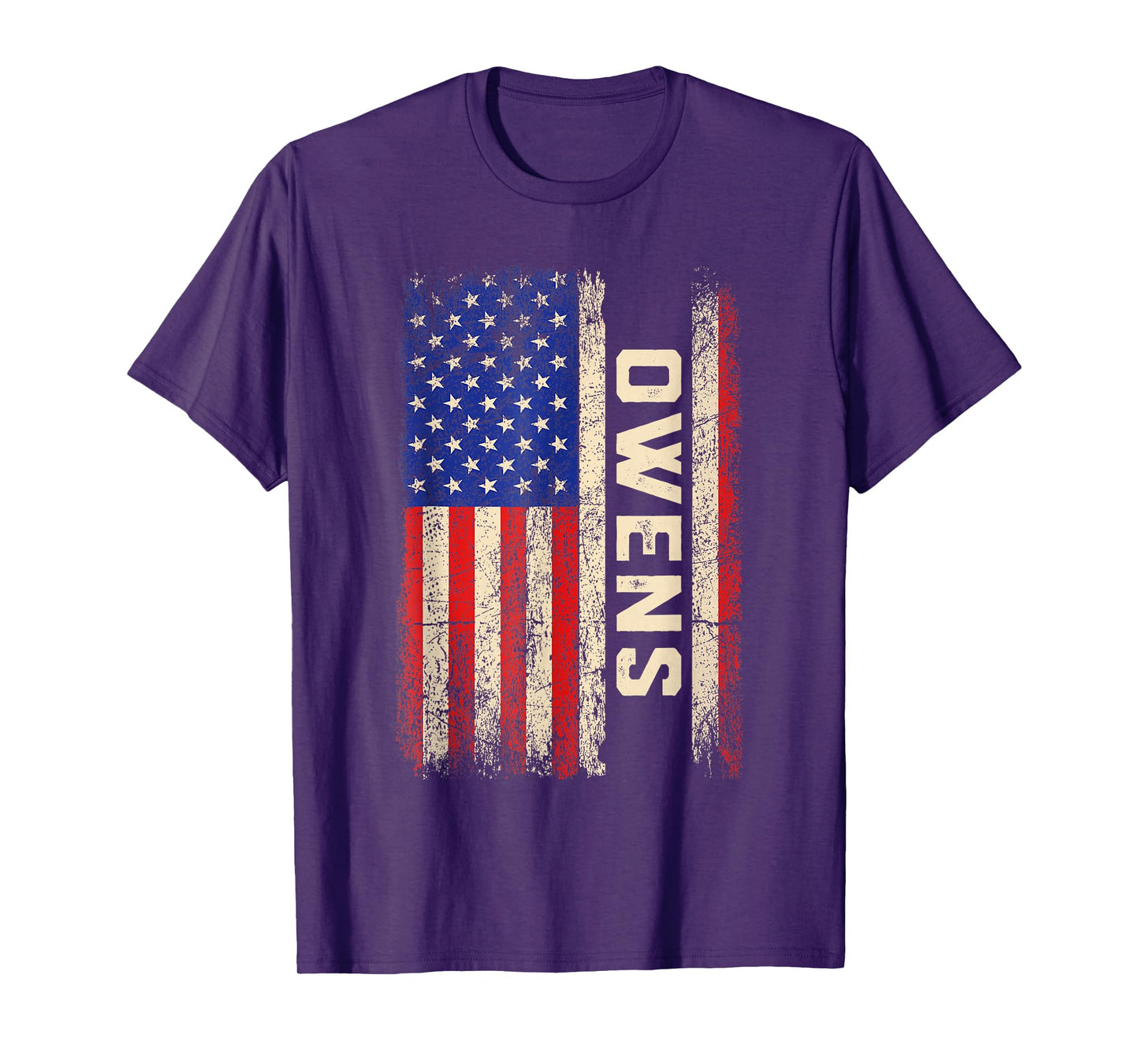 Owens Last Name Shirt Owens Name American Flag Women Kids Men T-Shirt