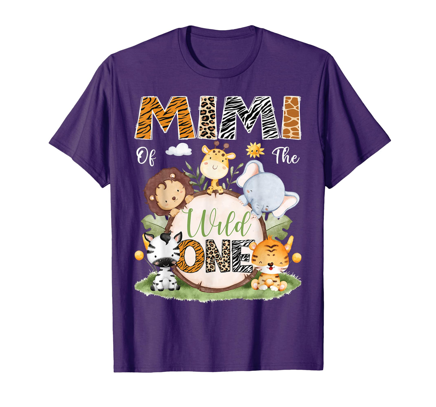 Mimi Of The Wild One First Birthday Safari Woodland T-Shirt