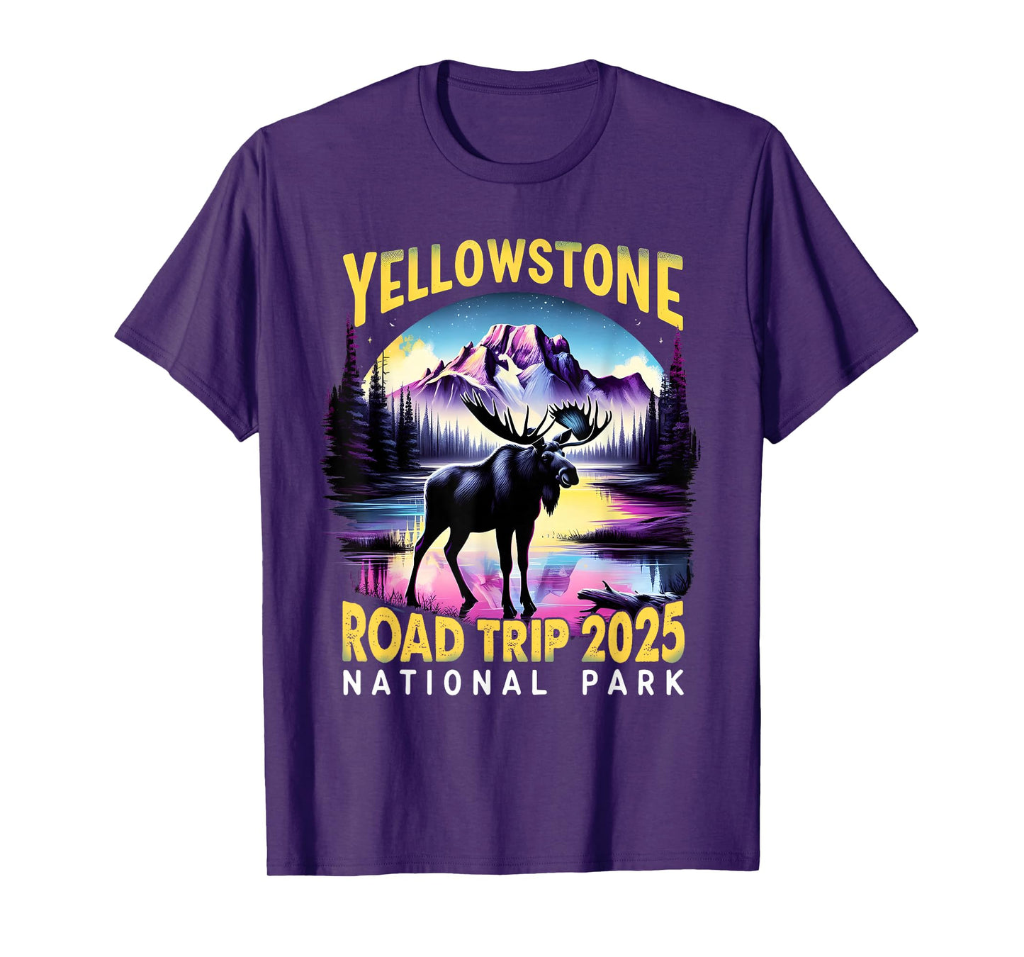 Nature Adventure Souvenir Yellowstone Road Trip 2025 Design T-Shirt