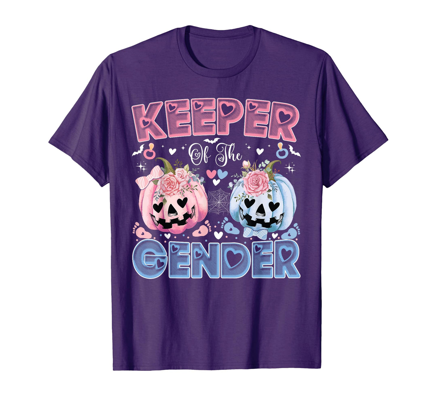 Keeper Of The Gender Pumpkin Halloween Baby Gender Reveal T-Shirt