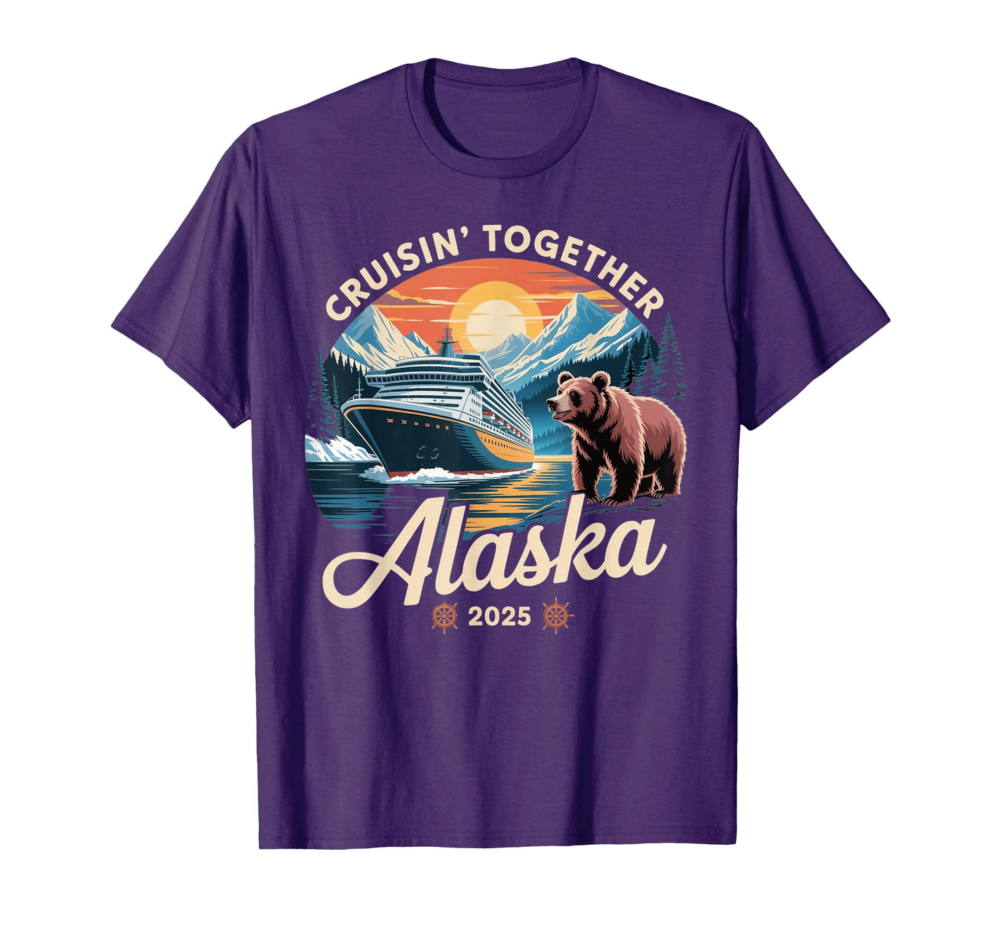 Cruisin Together Alaska 2025 Family Friend Alaska Cruise T-Shirt