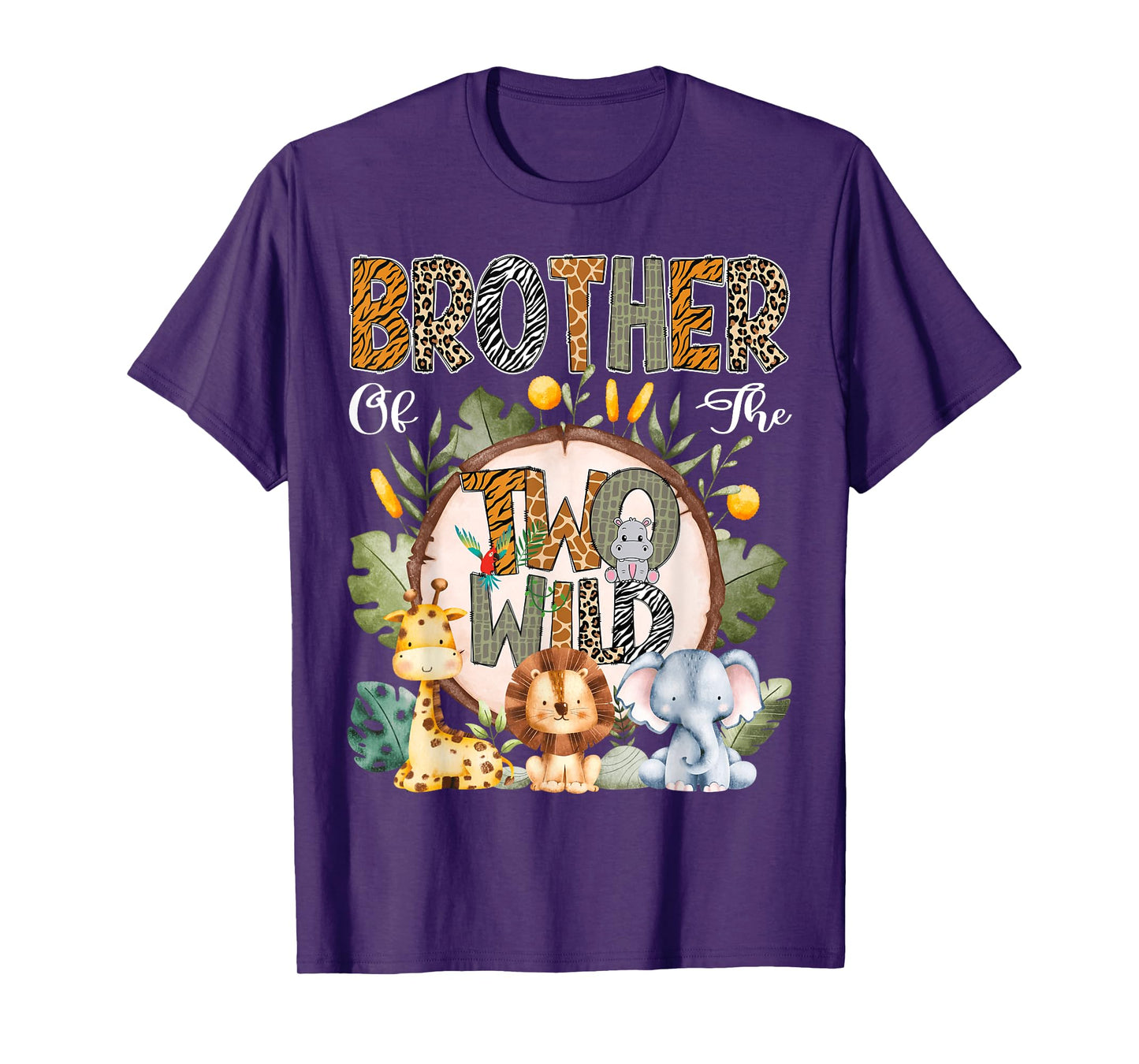 Brother Of The Two Wild Animal Safari 2Nd Birthday Party T-Shirt