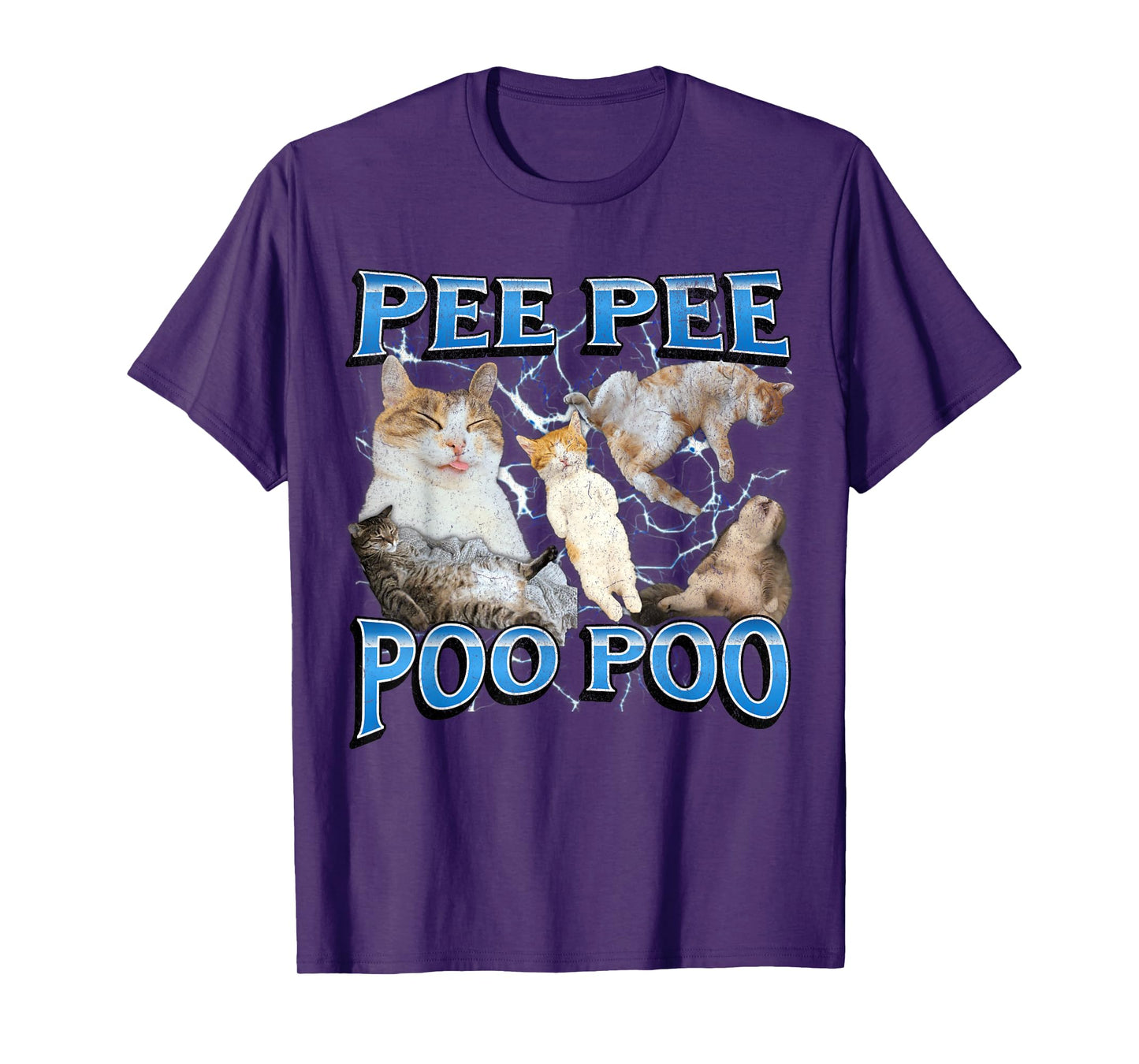Pee Pee Poo Poo Funny Offensive Cat Meme Bootleg Graphic T-Shirt