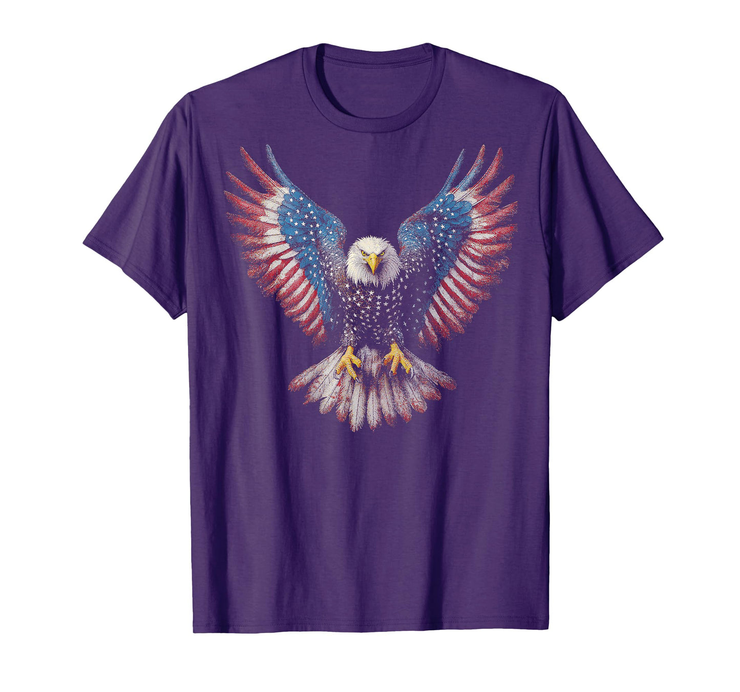 American Flag Bald Eagle 4th of July USA Patriotic (ON BACK) T-Shirt
