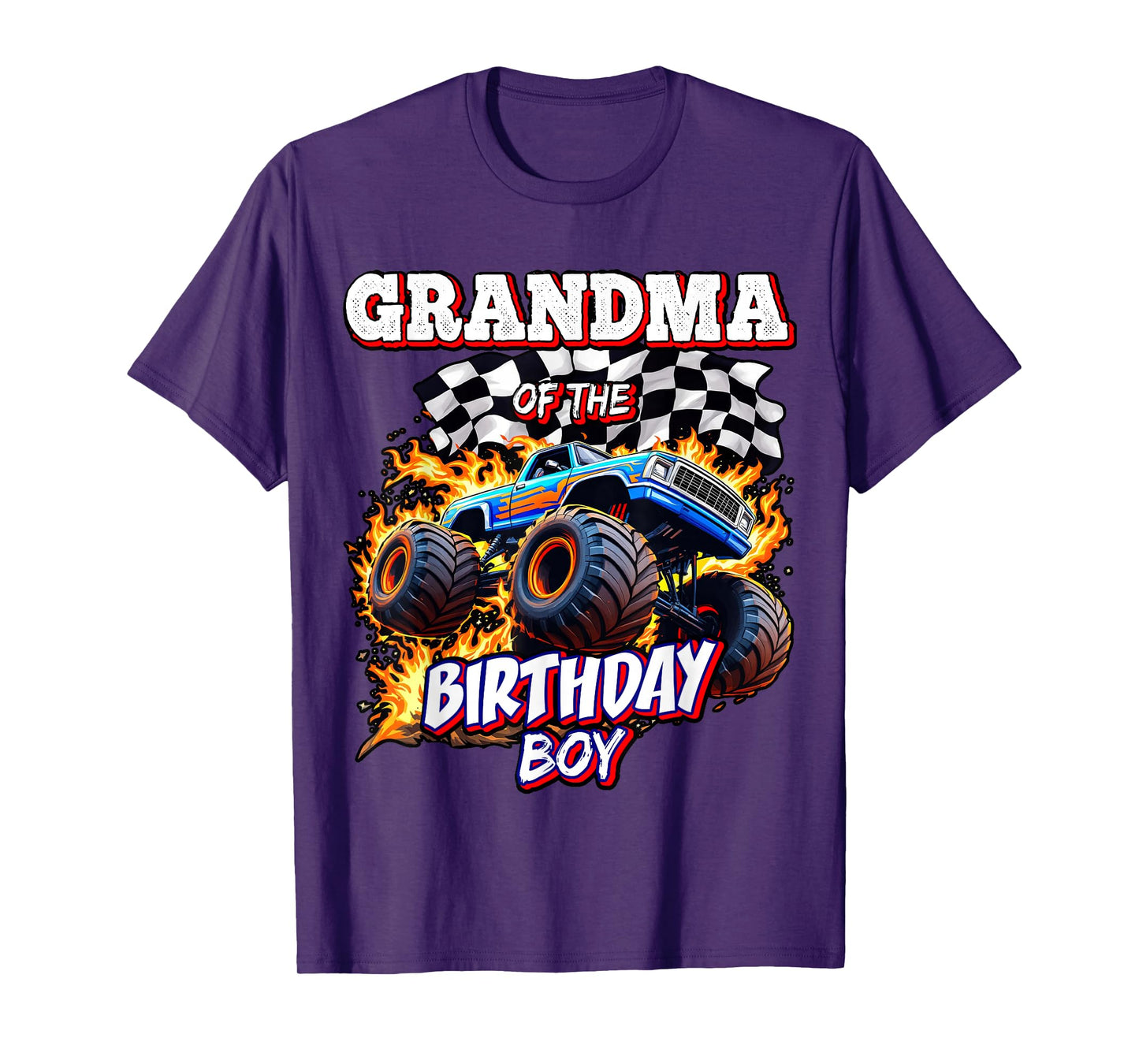 Grandma of the Birthday Boy Monster Truck Birthday Party T-Shirt